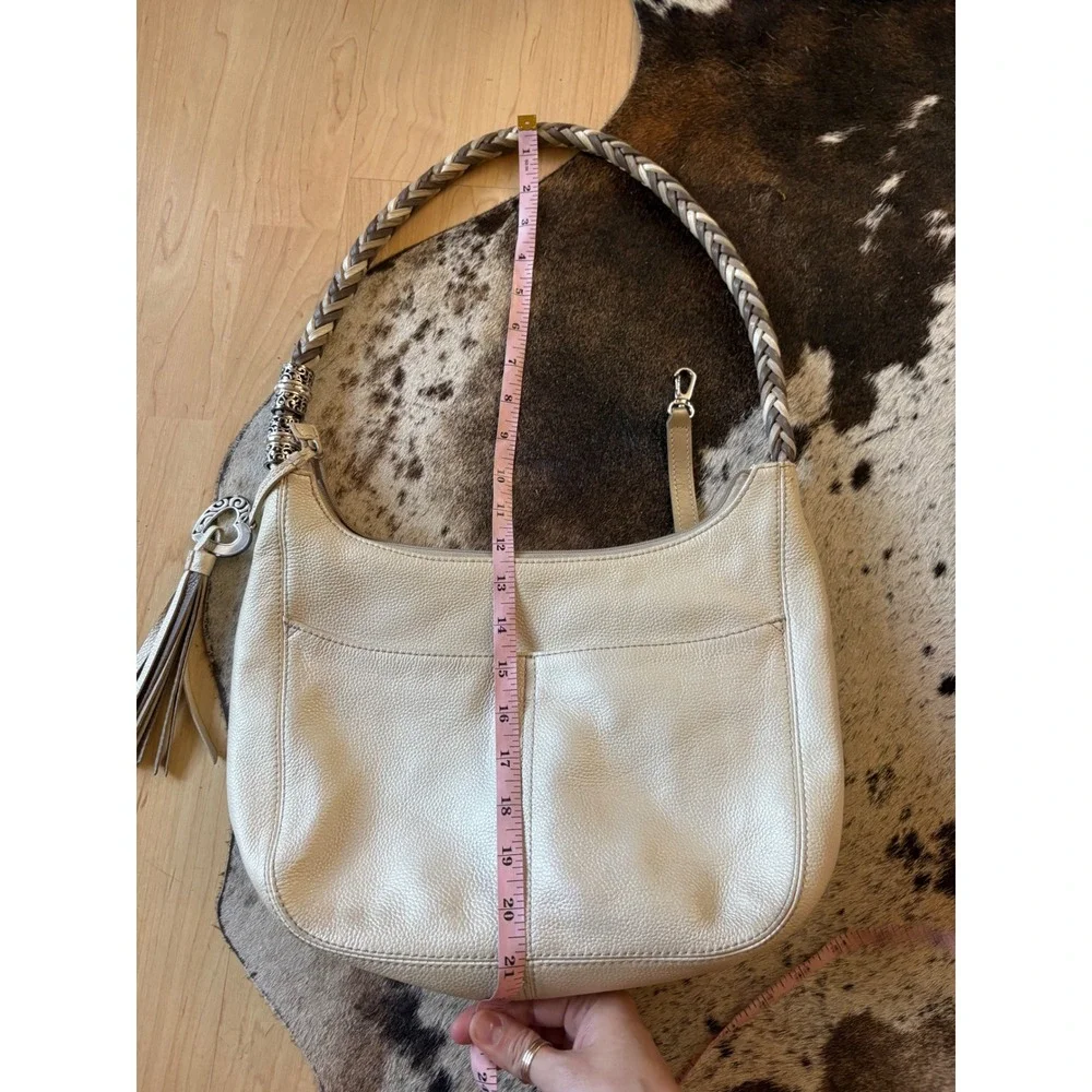Brighton Barbados zip top‎ hobo bag In Cream